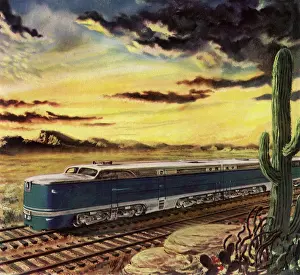Railroads: Train in Desert