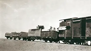 Sepia Images: Train-mounted artillery, Iraq