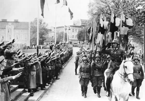 Cracow: Train of National Socialists with replicas