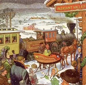 Pleasant: Train Passengers Arrive