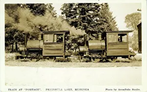 Ontario: Train at Portage Railway Station