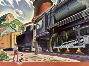 Railroads: Train receives Coal from Silo