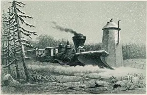 Snowplow: Train with a snow plough in Canada