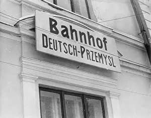 Przemysl: Train station in Przemysl, Poland, 1940