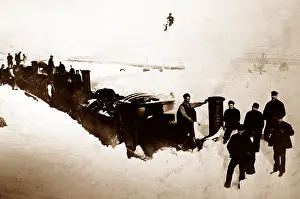 Snowdrift: Train trapped in a snowdrift in Scotland - probably