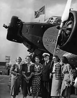 Attendant: Trained as a flight attendant with Deutsche Lufthansa, 1938