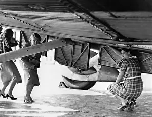 Attendant: Trained as a flight attendant with Deutsche Lufthansa, 1938