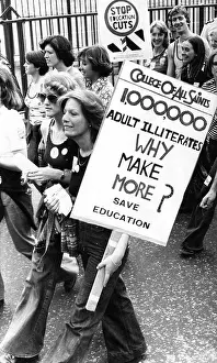 Campaigning: Trainee teachers campaigning against education cuts