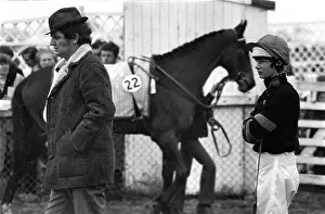 Punters: Trainer and jockey at the races
