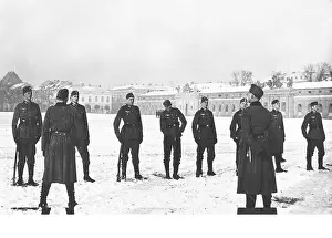 Buckle: Training in the barracks yard in Potsdam