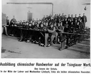 Craftsmen: Training of Chinese craftsmen in Tsigntao, 1911