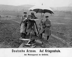 Kriegsschule: Training at the measuring device, 1903
