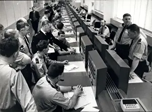 Training in new Information Room, Scotland Yard, London