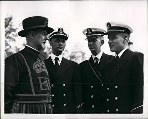Beefeater: US training ship Eagle on the River Thames, London