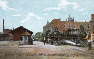 Cincinnati: Two trains at Springfield, Ohio, USA