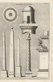 Johann Franck: Trajan's column and various obelisks