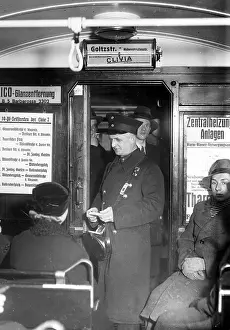 Electrically: Tram conductor in a Berlin tram, 1934