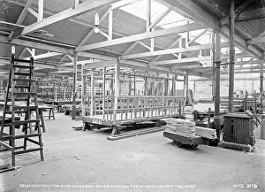 Erecting: Tram Construction at Belfast, Body of Car Showing Framework