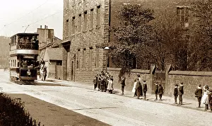 Rawtenstall: A tram in Rawtenstall, early 1900s