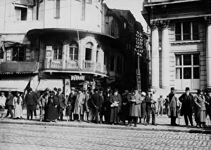 Tramway: Tram station in Constantinople, 1925