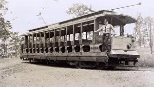 Conn: Tramcar at Lighthouse Point, New Haven, Connecticut, USA