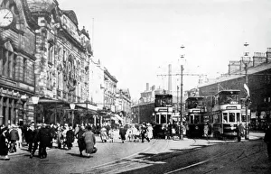 Lancs: Trams in Burnley, probably 1930s