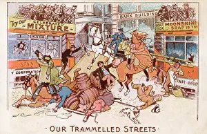 Fainted: Trams causing havoc on a Belfast street