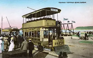 Trolley: Tramway terminus, Durban, Natal Province, South Africa