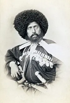 Kindjal: Transcaucasian Cossack. Portrait carte de ?