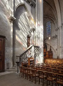 Maine: Transept, Cathedrale Saint-Maurice, Angers, Maine-et-Loire, France