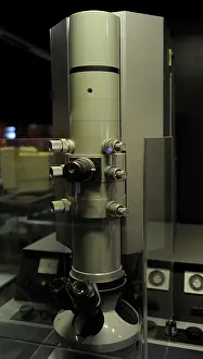 Microscope: Transmission electron microscope EM9'. Signed: Carl Zeiss