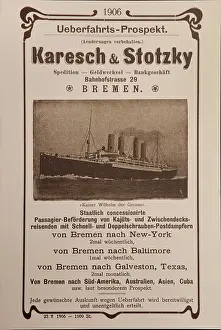Galveston: Transport advertisement, Ellis Island Migration