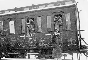 Treptow: Transport of German troops by train to the front, 1915
