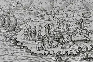 Lacroix: Transport of goods by camel for loading onto ships