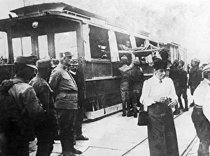 Tramway: Transport of wounded in Trieste, 1917