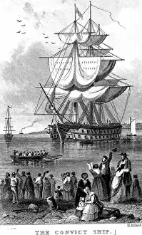 Exile: Transportation: Convict ship ready to sail from