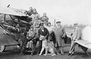 Luftverkehr: Transportation of a lion in an aircraft, 1925