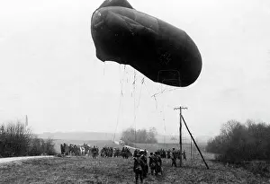 Wires: Transporting a balloon over an obstacle, 1918