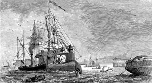 Obelisks: Transporting the obelisk: Cleopatra's needle at Gravesend