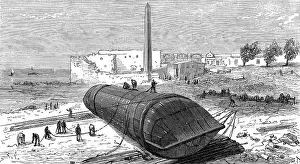 Embarkation: Transporting the obelisk: embarkation of Cleopatra's needle