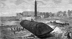 Embarkation: Transporting the obelisk: embarkation of Cleopatra's needle