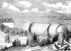 Obelisks: Transporting the obelisk: launch of Cleopatra's needle, 1877