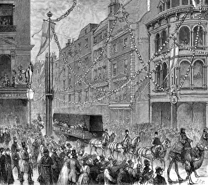 Obelisks: Transporting the obelisk: procession for Cleopatra's needle