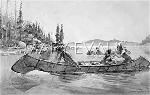 Trappers: TRAPPERS IN NATIVE CANOE