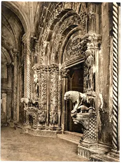 Dalmatia: Trau, vestibule of the cathedral, Dalmatia, Austro-Hungary