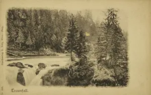 Kunstverlag: Traunfall (Salzkammergut). About 1900. Collotype