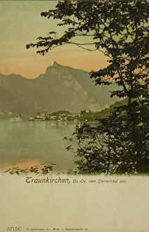 Traunkirchen: Traunkirchen. From Steinwinkel. About 1905