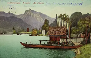Traunsee: Traunsee. On Puhret. View over the lake to