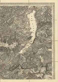 Traunsee: Traunsee. Upper Austria. Map (Detail). 1840. Lithograph