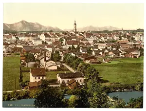 Traunstein: Traunstein, general view, Upper Bavaria, Germany